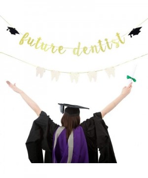Gold Future Dentist Banner - Dentist Graduation Banner - Dentist Graduation Decorations - 2020 Grad Party Decorations - CY196...