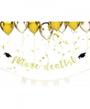 Gold Future Dentist Banner - Dentist Graduation Banner - Dentist Graduation Decorations - 2020 Grad Party Decorations - CY196...