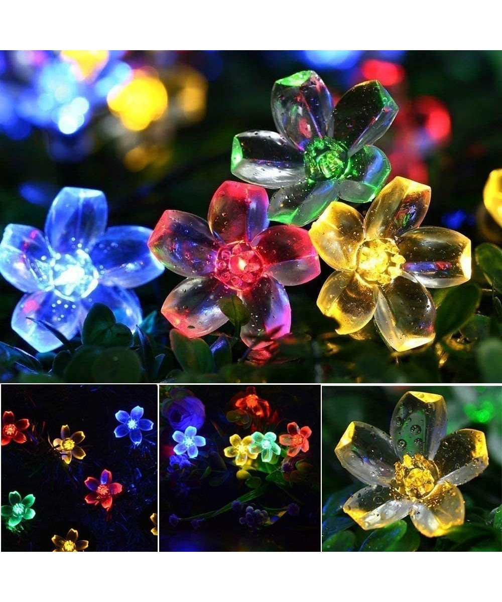 2 Pack Solar String Lights- Solar Garden Lights with 50 LED Lights for Garden Decoration- 20ft Waterproof Solar Lights Outdoo...