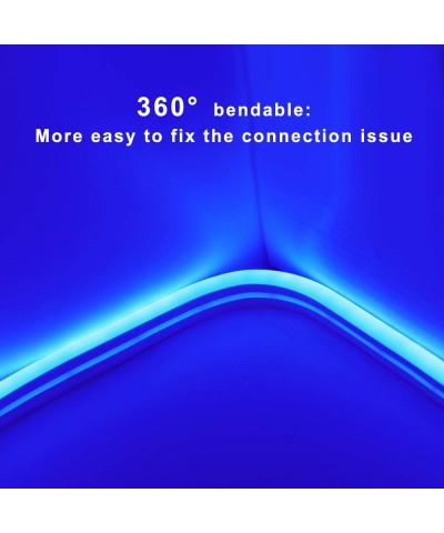 LED Strip Lights- LED Neon Light Rope- Outdoor Flexible Light- DC 12V 16.4 Ft/5m 2835 600 LEDs Silicone Tape Light for Home- ...