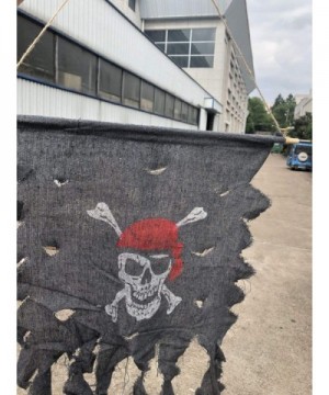 Pirate Ship Skull & Bones Banner Decoration- House & Outdoor Halloween Skeleton Party Decorations- Kids Birthday Pirates Flag...