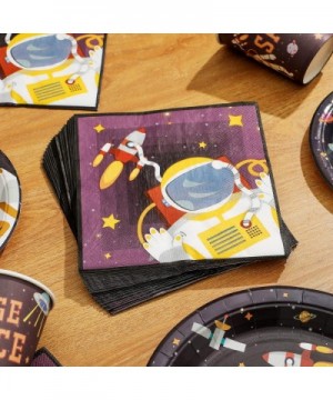 Outer Space Party Supplies 177PCS Astronaut Planet Theme Children Birthday Disposable Dinnerware Set Includes Plates- Cups- N...