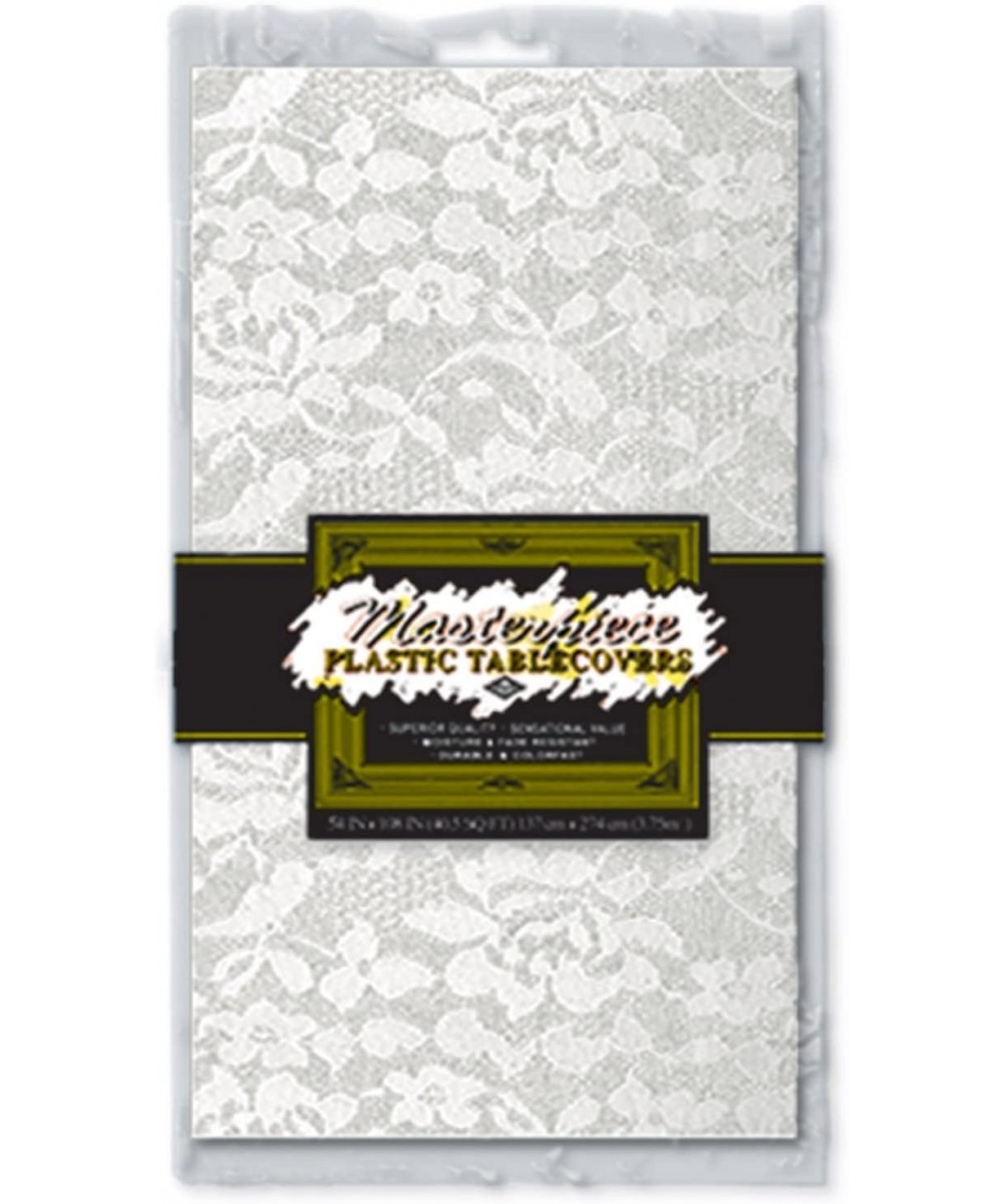 Masterpiece Plastic Lace Rectangular Tablecover (white) Party Accessory (1 count) (1/Pkg) - CG111S5NY33 $5.94 Tablecovers