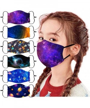 6PCS Child Kids Student Face Bandana_Covering_MASK Cute Print Face Protection for School Kids Outdoor- Adjustable Universal B...
