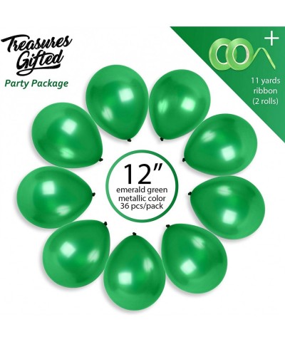 Metallic Emerald Green Balloons 36 Pack Premium Latex 12 Inch Tropical Safari Baby Shower Jungle Garden Summer Birthday Gradu...