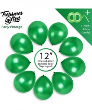 Metallic Emerald Green Balloons 36 Pack Premium Latex 12 Inch Tropical Safari Baby Shower Jungle Garden Summer Birthday Gradu...