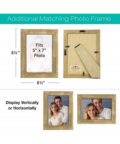 Wedding Guest Drop Top Frame Wedding Guest Book Alternative with 70 Blank Wooden Hearts- a Traditional Guest Book- Picture Fr...