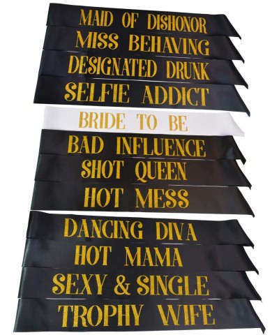 Bachelorette Sashes- 12Pcs Team Bride Bachelorette Party Sash- Bride to Be for Bachelorette Party Decorations Bachelorette Pa...