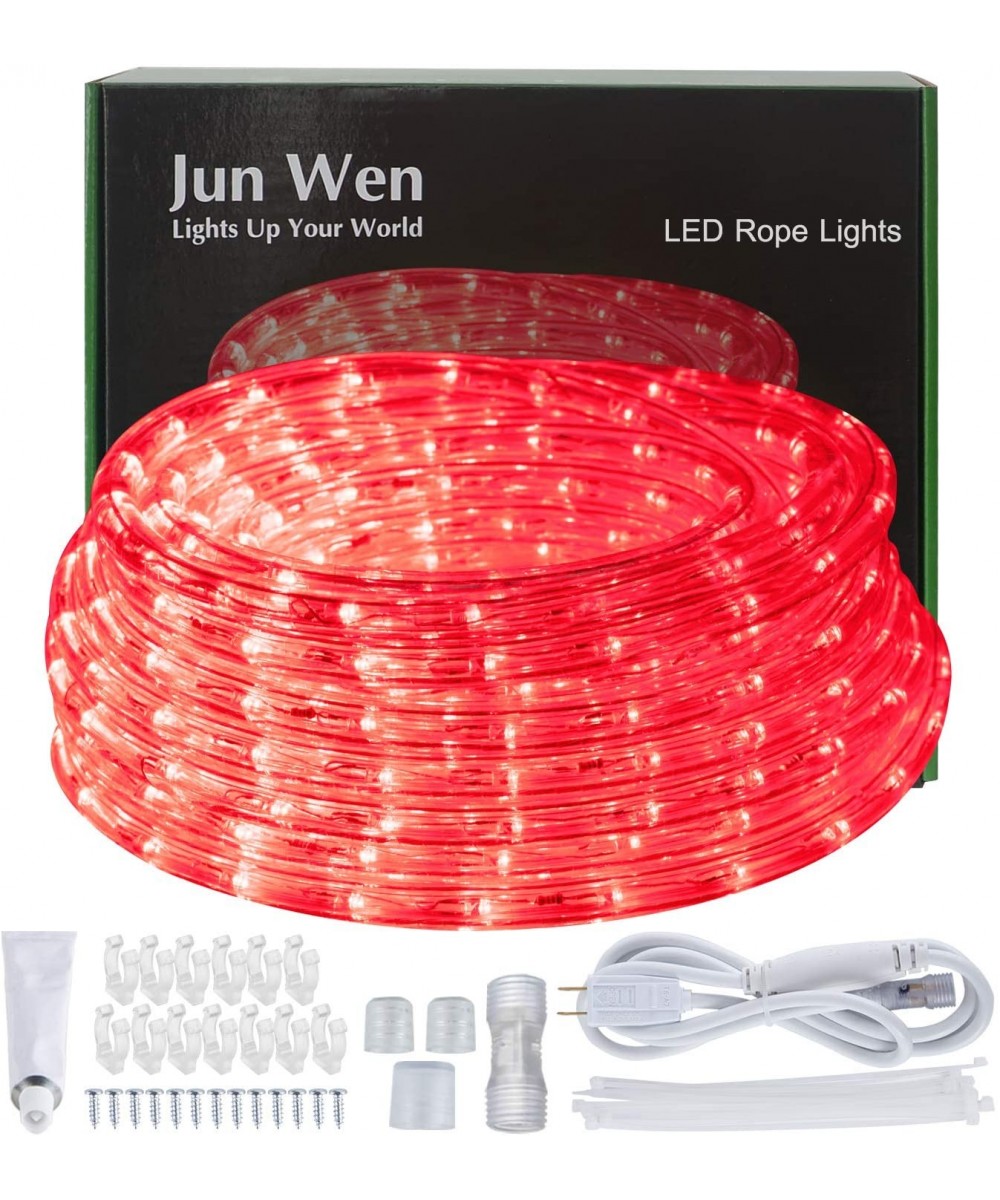 Red LED Rope Strip Lights- Outdoor- Indoor- 432LEDs 40ft/12m- Waterproof- Outside- Plug in 110V Tube Lighting Connectable Cut...