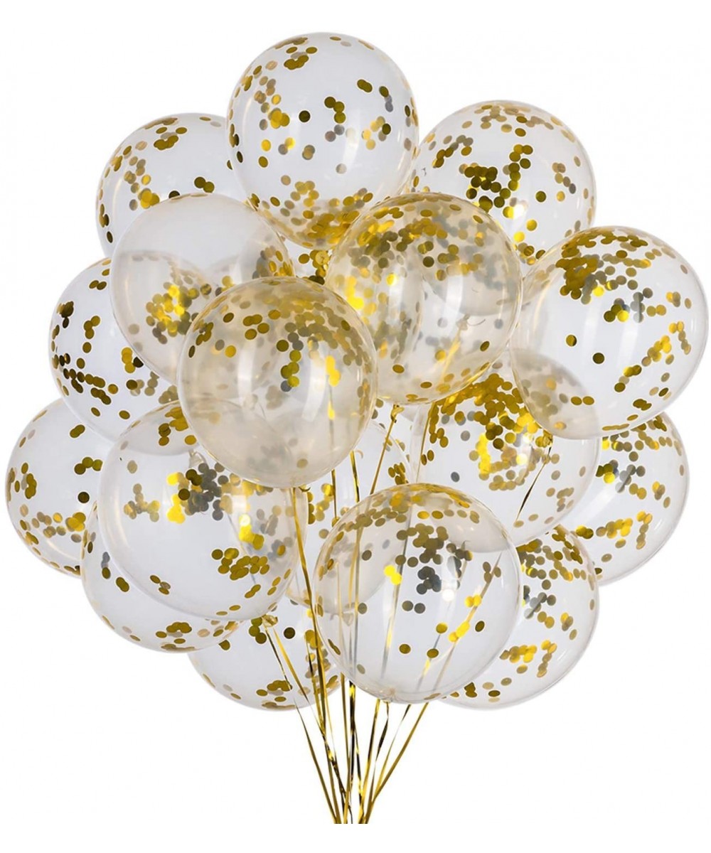 Gold Confetti Balloons - Pack of 20-Party Helium Latex Balloon Party Decorations Supplies-12 Inch - Gold Confetti - C619GC5K3...