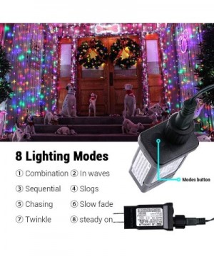 LED Christmas Lights- 72ft 200 LED String Lights with 8 Modes- Timer- Low Voltage Indoor Fairy Twinkle Lights for Christmas- ...