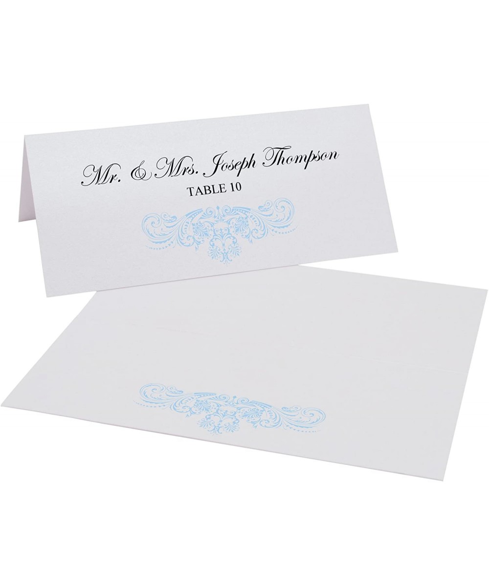 Vintage Frame Printable Place Cards- Light Blue- Set of 60 (10 Sheets)- Laser & Inkjet Printers - Perfect for Wedding- Partie...