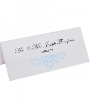 Vintage Frame Printable Place Cards- Light Blue- Set of 60 (10 Sheets)- Laser & Inkjet Printers - Perfect for Wedding- Partie...