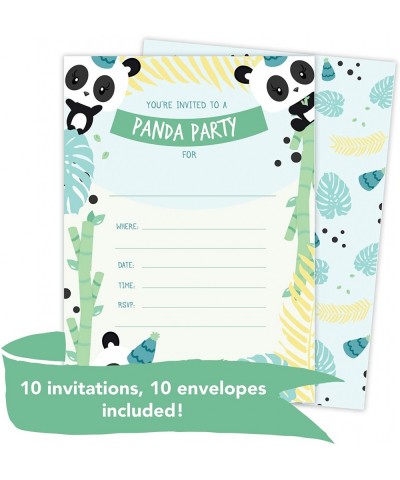 Panda Style 3 Happy Birthday Invitations Invite Cards (10 Count) With Envelopes Boys Girls Kids Party (10ct) - C918OENCM8N $6...