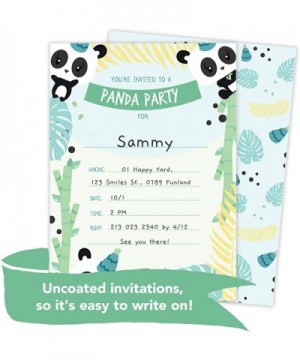 Panda Style 3 Happy Birthday Invitations Invite Cards (10 Count) With Envelopes Boys Girls Kids Party (10ct) - C918OENCM8N $6...