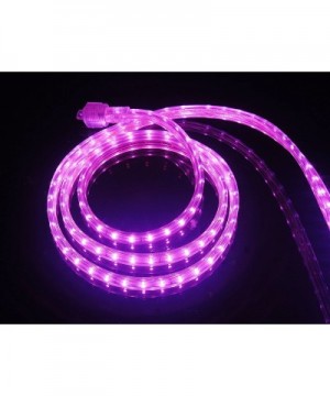 UL Listed- 16.4 Feet- 1800 Lumen- Pink- Dimmable- 110-120V AC Flexible Flat LED Strip Rope Light- 300 Units 3528 SMD LEDs- In...