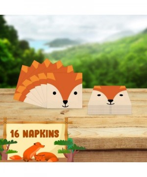 Fox Theme Party Dinnerware Bundle - Napkins- Plates- Banner - Animal Faces Decoration- Woodland Birthday- Baby Shower Decor -...