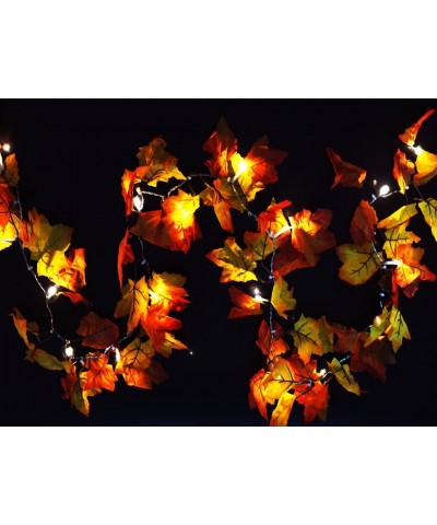 Thanksgiving Decorations Lighted Fall Garland - 8.2 Feet - 20 Lights - CQ1864KE38U $11.12 Indoor String Lights