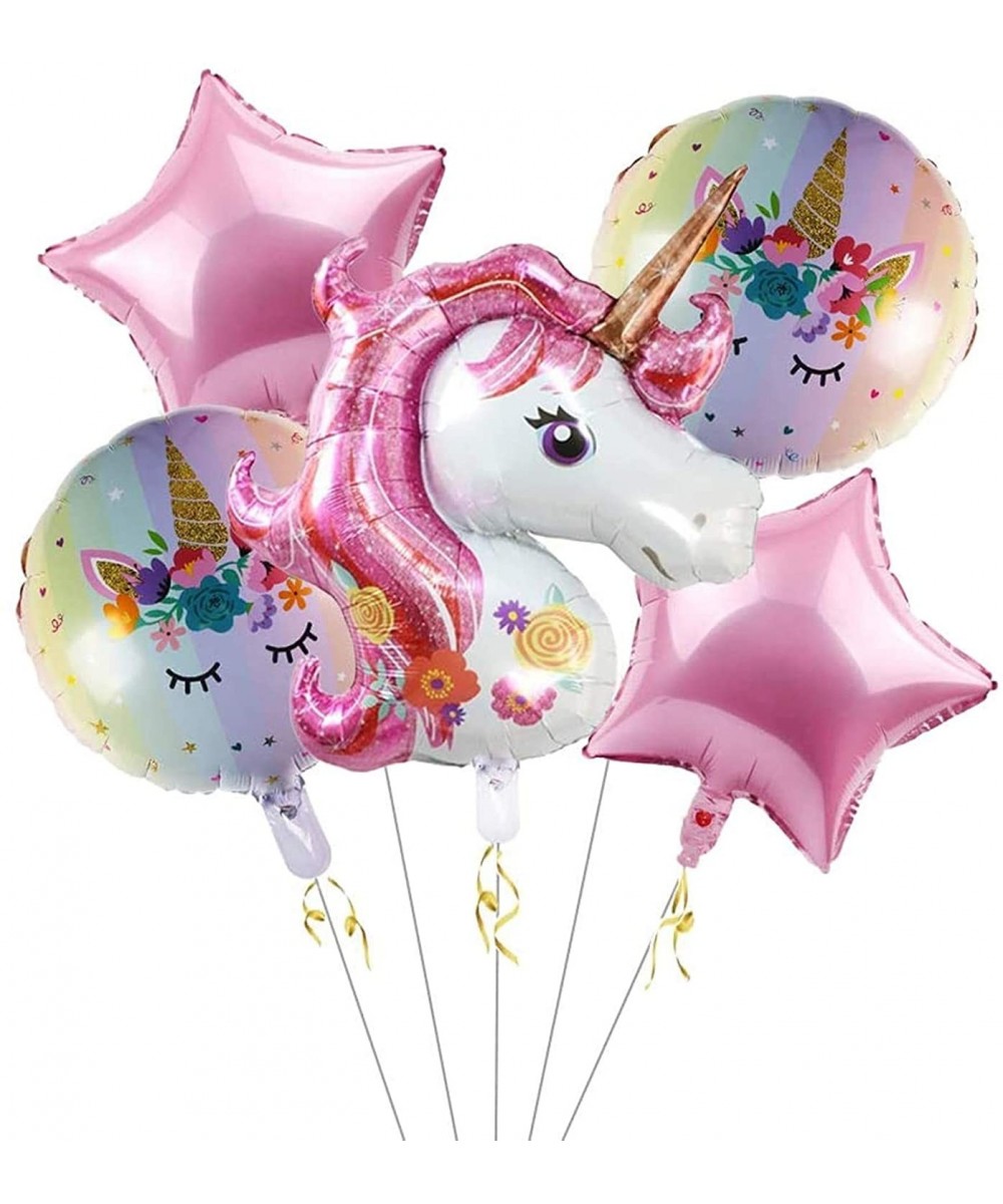 Unicorn Balloons Birthday Party Decorations - Pack of 6- Pink Unicorn Foil Mylar Balloons- Unicorn Birthday Party Supplies De...