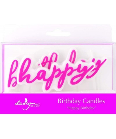 Specialty Birthday Candles - 2 3/4 x 1 1/4 - Magenta Happy Birthday - 2 Candles/Pack - Magenta Happy Birthday - C118TU573S3 $...