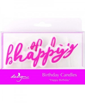 Specialty Birthday Candles - 2 3/4 x 1 1/4 - Magenta Happy Birthday - 2 Candles/Pack - Magenta Happy Birthday - C118TU573S3 $...