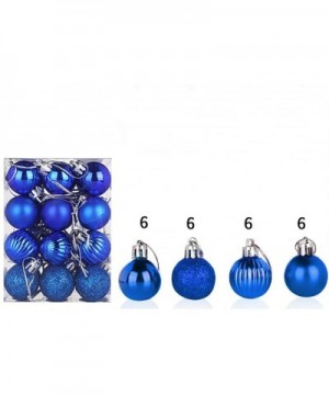 Christmas Balls Ornaments for Xmas Tree - 24Pcs Mini Christmas Decorations Tree Balls Hanging Baubles for Holiday Wedding Par...