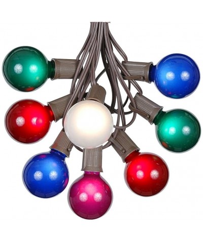 G50 Patio String Lights with 25 Multi Globe Bulbs - Outdoor String Lights - Market Bistro Café Hanging String Lights - Patio ...