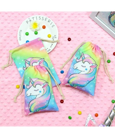 Unicorn Party Favor Bags Drawstring Treats Bag for Birthday Party Pack of 10 - CF18I7305HG $6.59 Party Packs