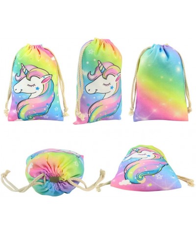 Unicorn Party Favor Bags Drawstring Treats Bag for Birthday Party Pack of 10 - CF18I7305HG $6.59 Party Packs