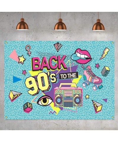 90s Theme Backdrop Hip Hop Graffiti Back to 90's Party Banner Background 72.8x43.3 Inch Fabric Wall Table Decorations Photo B...