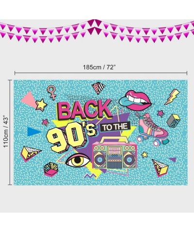 90s Theme Backdrop Hip Hop Graffiti Back to 90's Party Banner Background 72.8x43.3 Inch Fabric Wall Table Decorations Photo B...