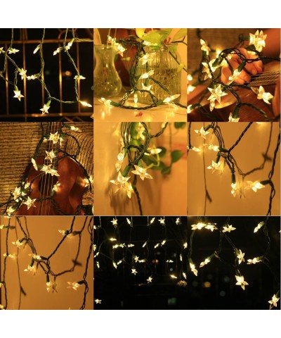 LED Christmas Tree Halloween Party Indoor Outdoor Decoration LED Patio Fairy Light String Lights- Warm White Waterproof Conne...