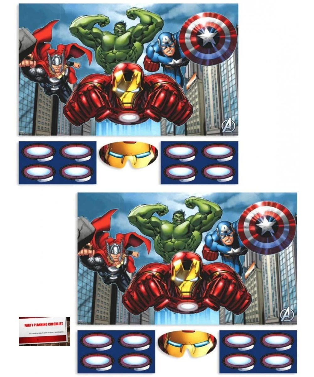 (2 Pack) Marvel Avengers Pin The Arc on Ironman Game (Plus Party Planning Checklist by Mikes Super Store) - C718L779TE0 $16.7...
