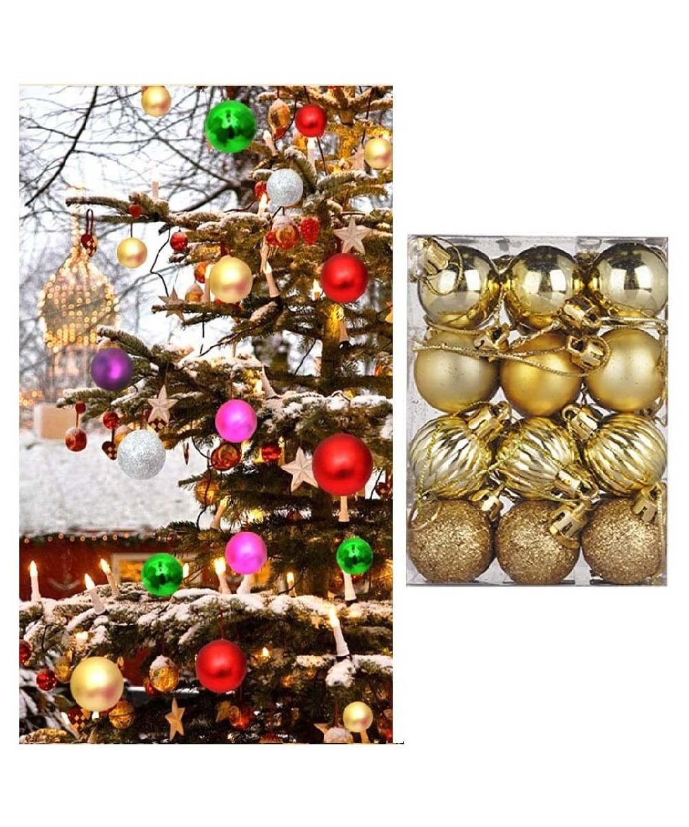 24PCS Christmas Ball Ornaments Sets for Christmas Tree Decorations- 1.18" Small Shatterproof Xmas Decor Pendant-Perfect Hangi...