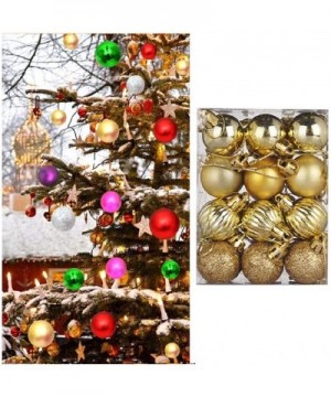 24PCS Christmas Ball Ornaments Sets for Christmas Tree Decorations- 1.18" Small Shatterproof Xmas Decor Pendant-Perfect Hangi...