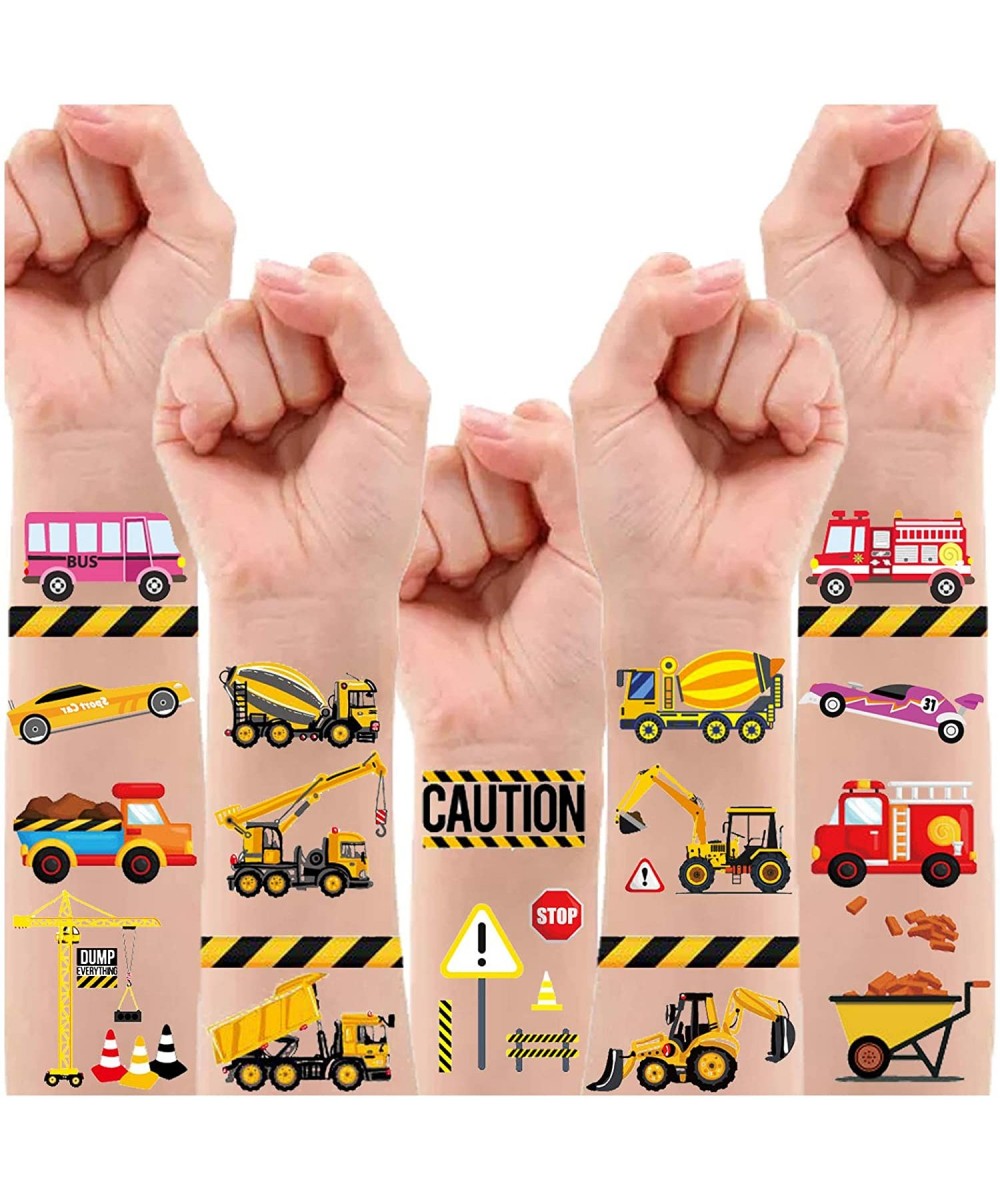 110 PCS Cars and Trucks Temporary Tattoos for Kids- Construction Tractor Themed Birthday Party Supplies Decorations for Boys-...