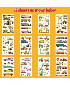 110 PCS Cars and Trucks Temporary Tattoos for Kids- Construction Tractor Themed Birthday Party Supplies Decorations for Boys-...