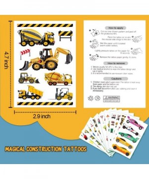 110 PCS Cars and Trucks Temporary Tattoos for Kids- Construction Tractor Themed Birthday Party Supplies Decorations for Boys-...