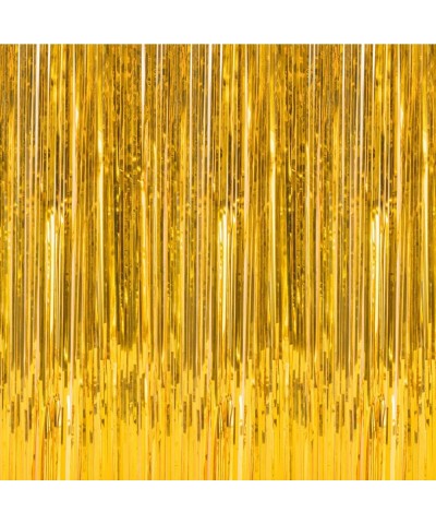 3.3X6.6FT Metallic Foil Fringe Curtain -Shimmer Curtain Tinsel Backdrop for Birthday Hollywood Christmas Wedding Party Decora...