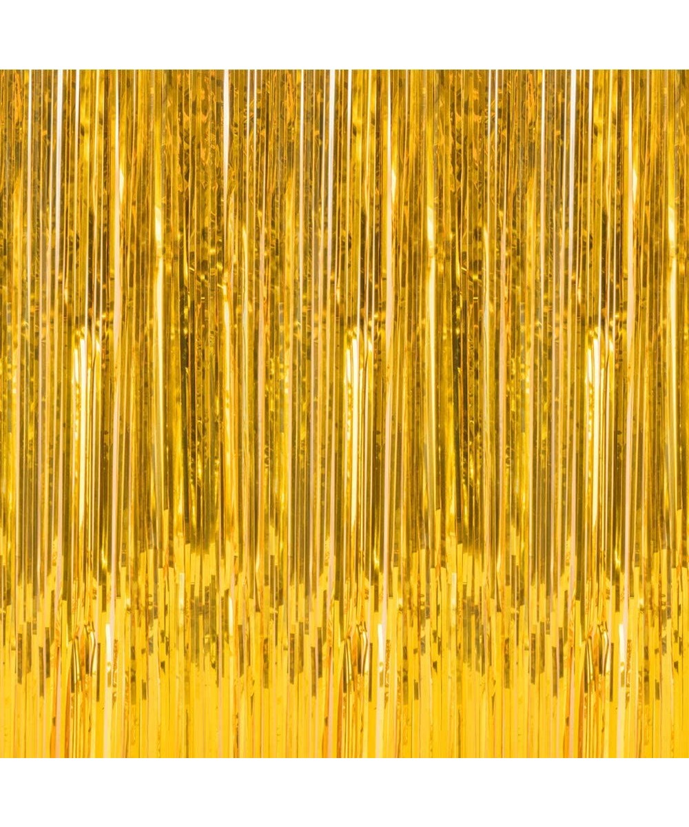 3.3X6.6FT Metallic Foil Fringe Curtain -Shimmer Curtain Tinsel Backdrop for Birthday Hollywood Christmas Wedding Party Decora...