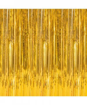 3.3X6.6FT Metallic Foil Fringe Curtain -Shimmer Curtain Tinsel Backdrop for Birthday Hollywood Christmas Wedding Party Decora...