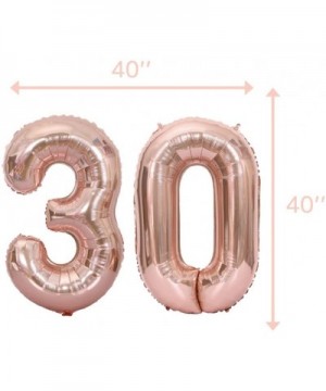 30th Birthday Decorations Rose Gold for Women- 30th Happy Birthday Banner- Satin Sash and Cake Topper- Number 30 Balloon Birt...