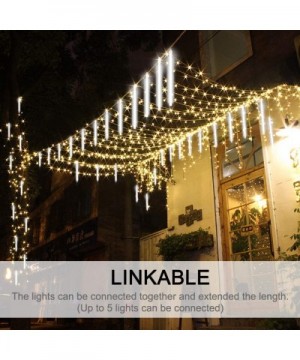 String lights-Waterproof Falling Rain Fairy Lights With 50cm 240 LED 8 Tubes Meteor Shower Rain LED Christmas Lights for Wedd...