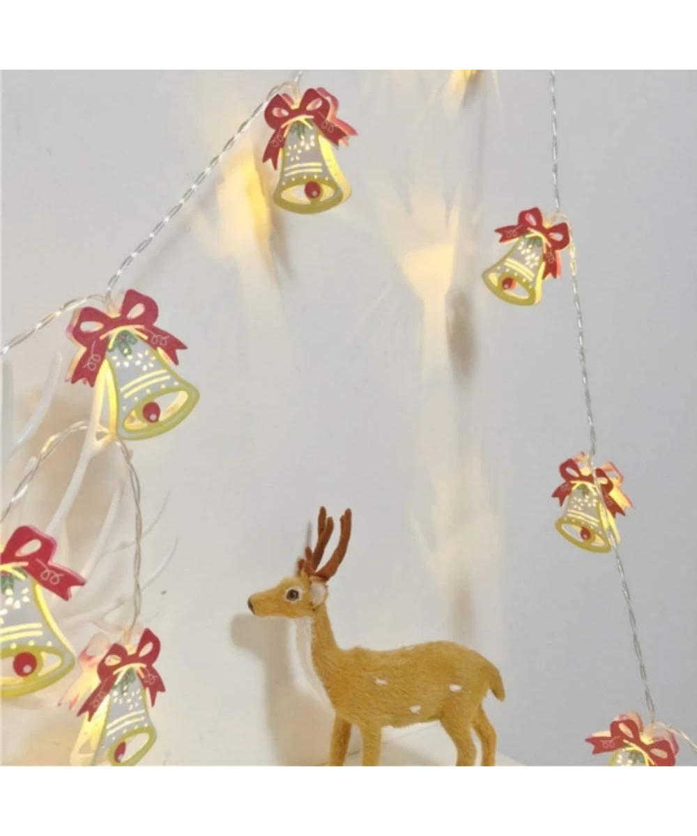 10 LED 2m Length Christmas String Light Painted Bell Warm White Lamp Xmas Party Decor for Garden Patio Lawn Indoor - A - CK18...