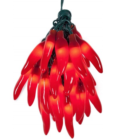 Chili Pepper Lights String- Chili String Lights - Red Chili Pepper Lights Set- Chili Lights (35 cluster lights- red) - Red - ...