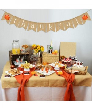 Thankful Burlap Banner - Thankful Burlap Wall Banner - Thanksgiving Banner - Rustic Thanksgiving Decoration - Fall Banner - T...