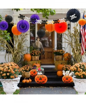 Halloween Party Supplies- Ghost Witch Black Cat Pumpkin Paper Lanterns- Ghost Garland- Paper Fans for Adult Kids Birthday Ind...