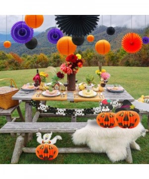 Halloween Party Supplies- Ghost Witch Black Cat Pumpkin Paper Lanterns- Ghost Garland- Paper Fans for Adult Kids Birthday Ind...