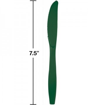 Hunter Green Plastic Assorted Cutlery- Serves 24 - CM18TE92Y94 $11.78 Tableware