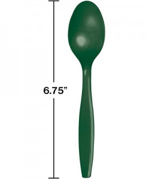 Hunter Green Plastic Assorted Cutlery- Serves 24 - CM18TE92Y94 $11.78 Tableware